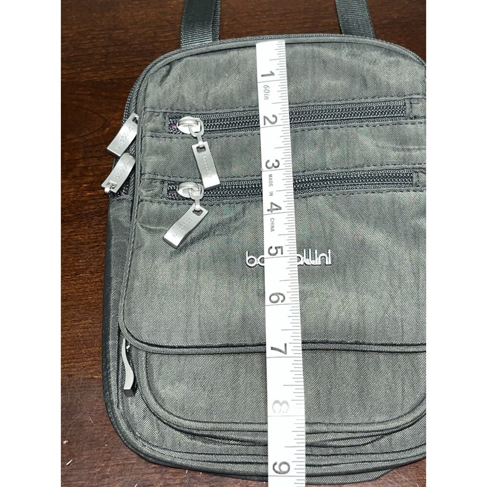 Baggallini Journey RFIDCrossbody Purse Travel Bag Small Dark Gray Purple Lining - Picture 14 of 15